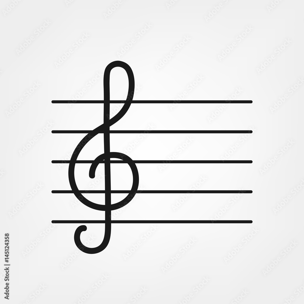 Obraz premium Treble clef
