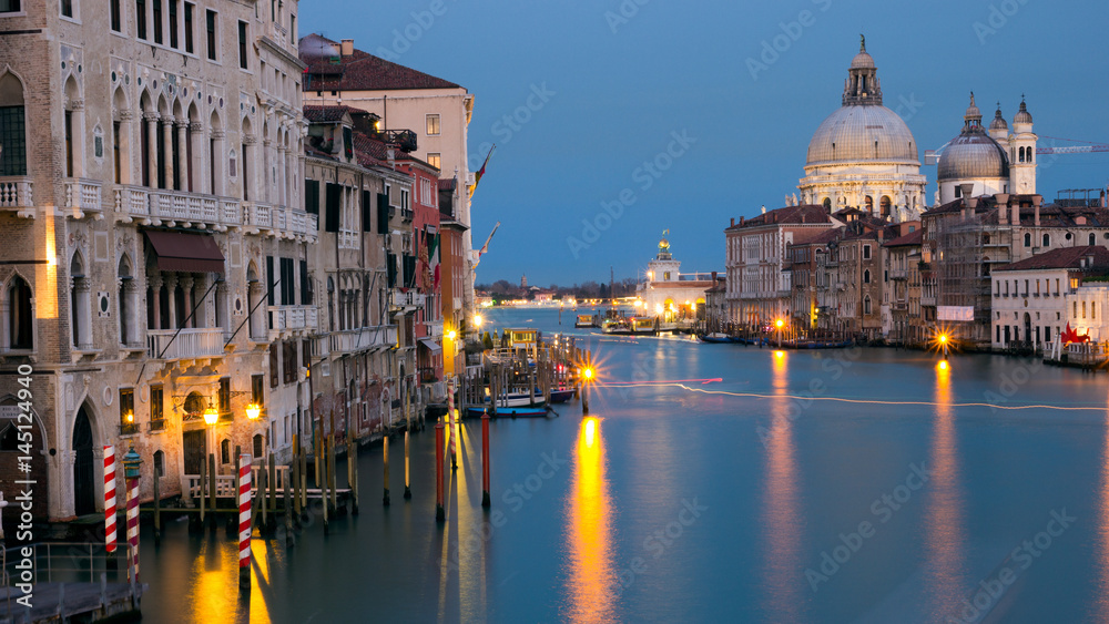 Venice Grand canal at sunset
