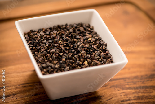 Buckwheat Closeup Detail and in a Bowl