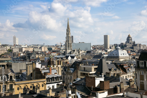 Fototapeta Naklejka Na Ścianę i Meble -  Skyline view of Brussels city in Belgium