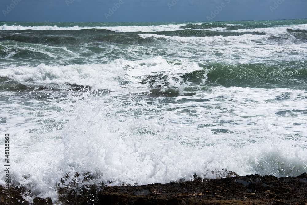 Fototapeta premium Storm on the Mediterranean coast in southern Spain
