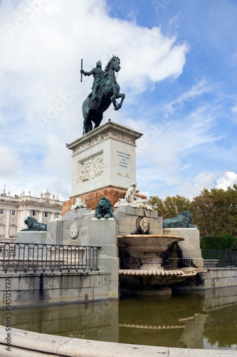 Monument of Philip IV in Madrid, Spain