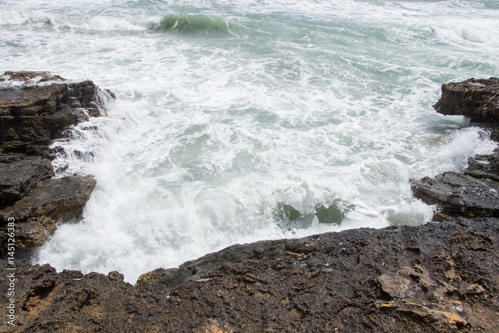 Storm on the Mediterranean coast in southern Spain