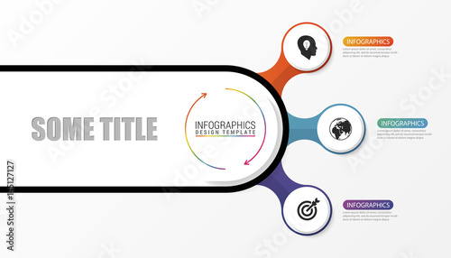 Circle infographics. Template for diagram. Vector illustration