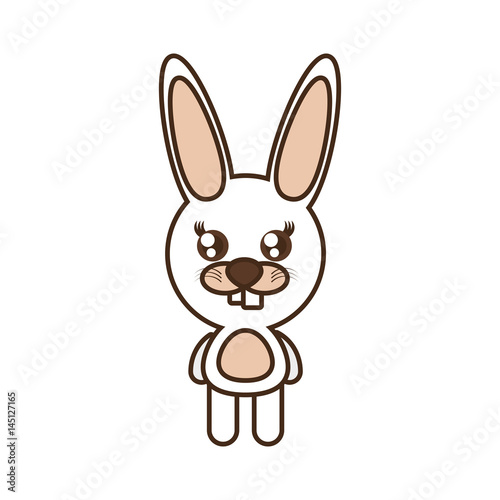 cute rabbit toy kawaii image vector illustration eps 10