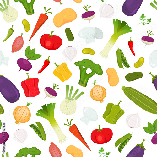 Seamless Vegetables Background