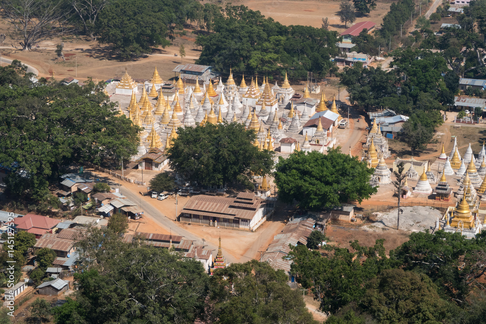 Obraz premium View From Mandalay hill, Mandalay, Myanmar