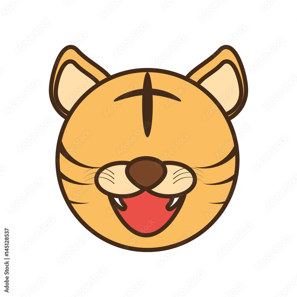 face tiger cartoon animal vector illustration eps 10 face tiger cartoon animal vector illustration eps 10