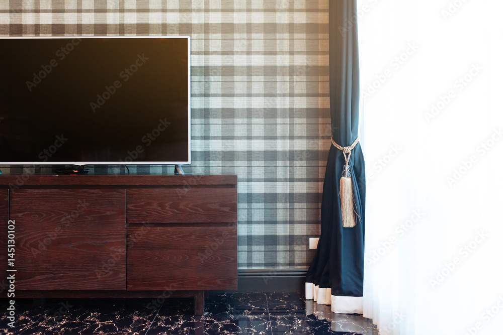 Modern television in the living room