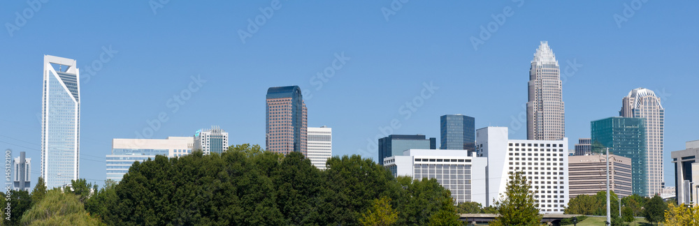 Charlotte, NC skyline panorama