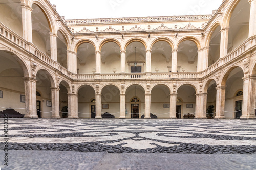 Palazzo Università Catania (Sicily), cloister. Via Etnea