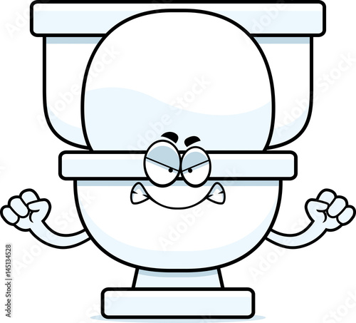 Angry Cartoon Toilet