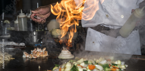 Slika na platnu Teppanyaki hibachi style japanese cooking