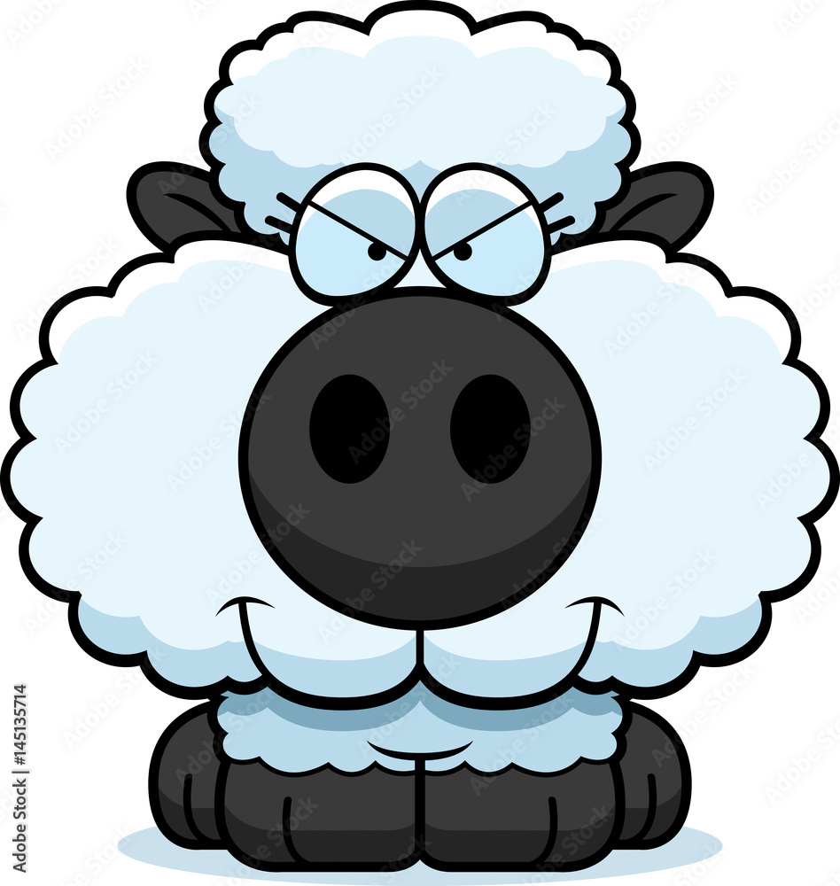 Fototapeta premium Cartoon Sly Lamb