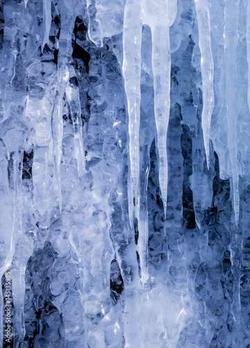  Icicles in the rocky caves at Lake Baikal, Russia