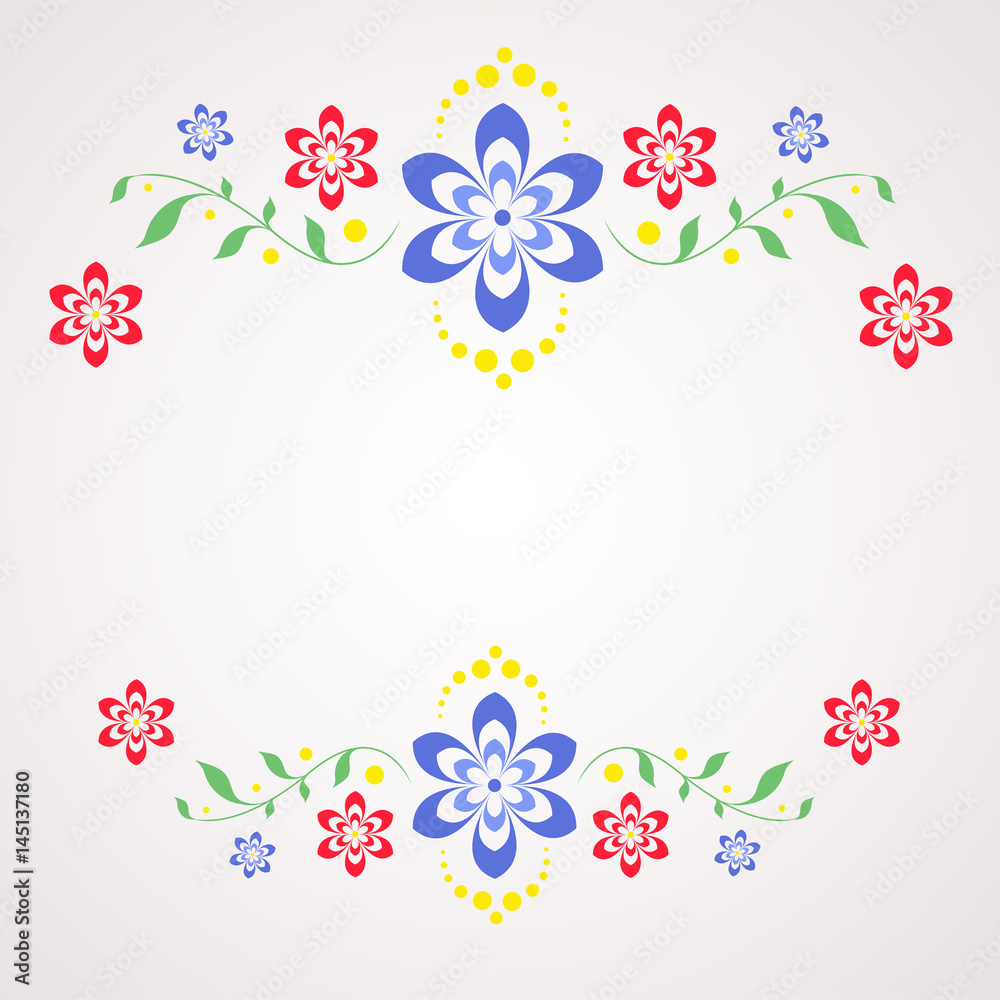 Folk patterns of flowers