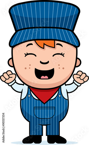 Train Conductor Excited