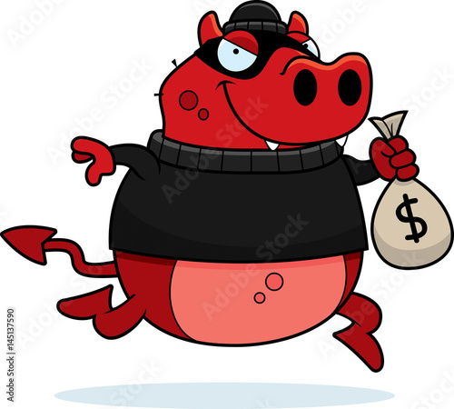 Cartoon Devil Burglar