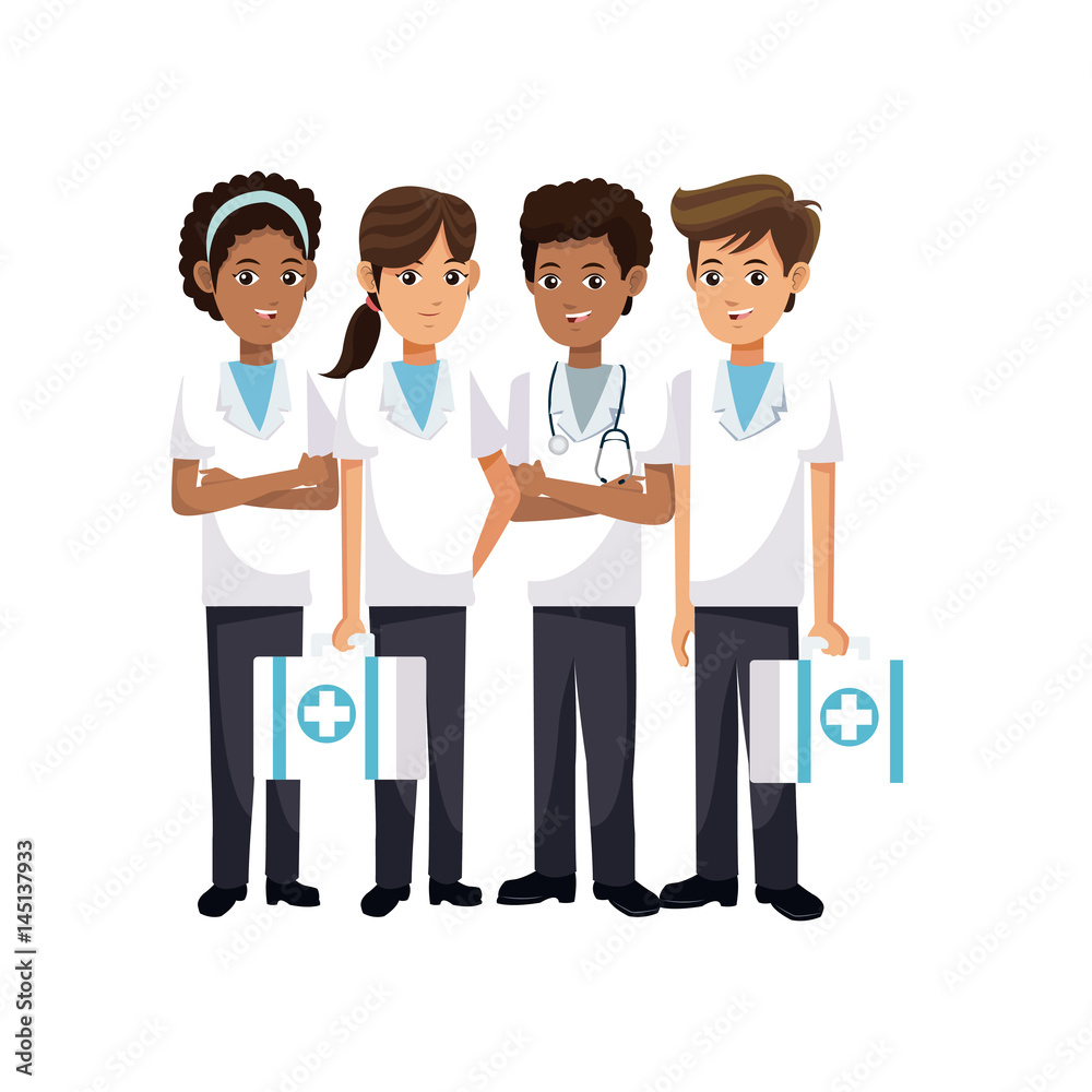 medical professional people icon over white background. colorful design. vector illustration medical professional people icon over white background. colorful design. vector illustration