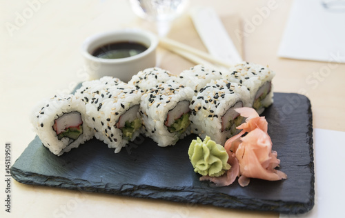sushi filadelfia with salmon