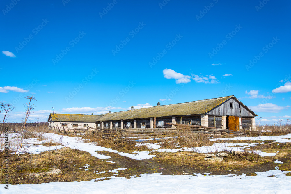 Abandoned cattle farm in the Central part of Russia.
