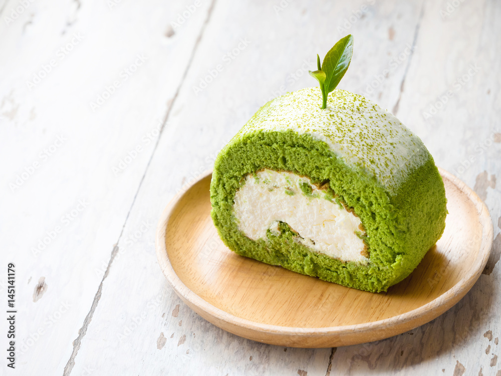 Matcha cake rolls, Dessert from green tea