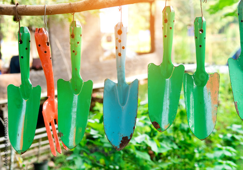 Obraz na płótnie Garden tool, colorful w salonie