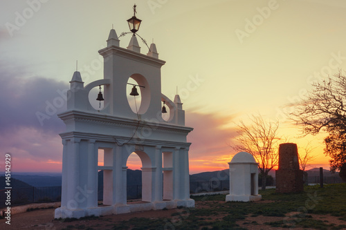 Arias Montano monument, in the village of Alajar, Huelva, Spain photo