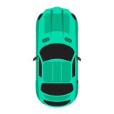Top view of an isolated car, Vector illustration