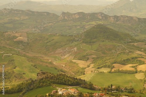 Ausblick von San Marino / Italien in die Umgebung