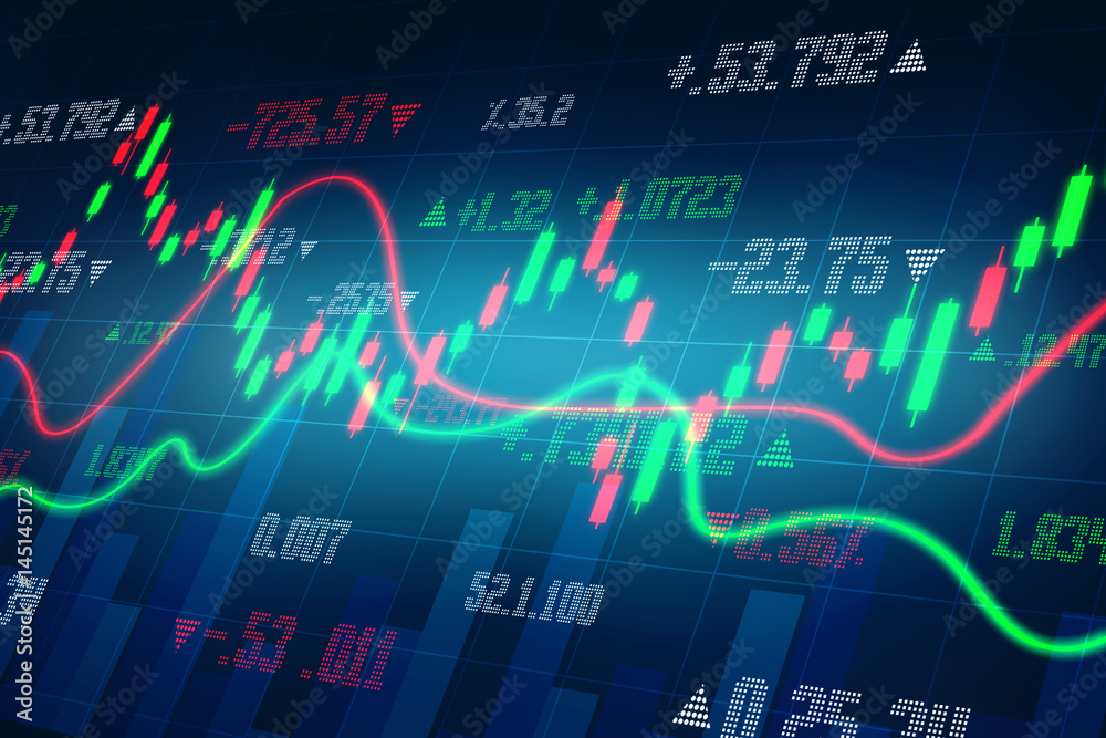 Stock market chart. Business graph background