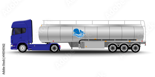 Vehicle. Big Cargo Truck. Tank.