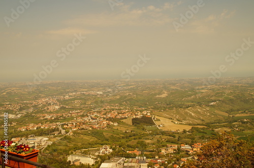 Ausblick von San Marino   Italien in die Umgebung