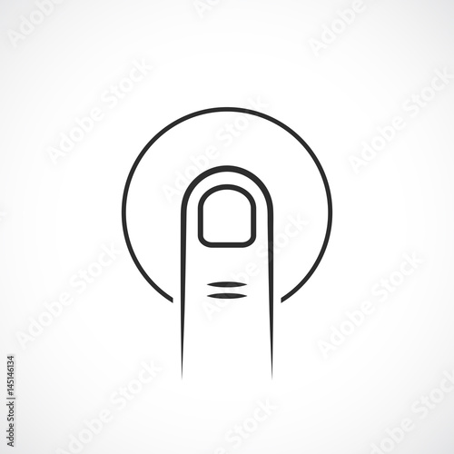 Finger print reader vector icon