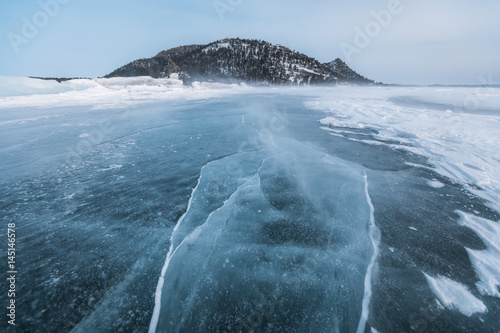 winter lake burabay photo