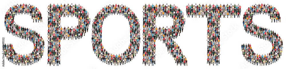 Sports sport fitness multi ethnic group of people Sports sport fitness multi ethnic group of people