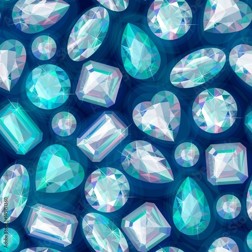 Seamless sparkling gems