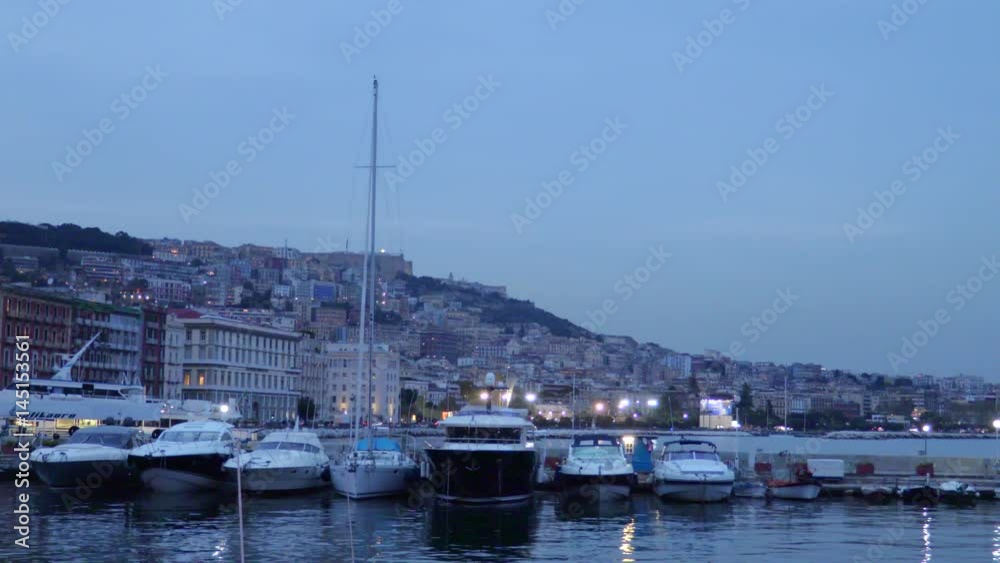 Boats and skyling in Naples, Italy. Boats and skyling in Naples, Italy.