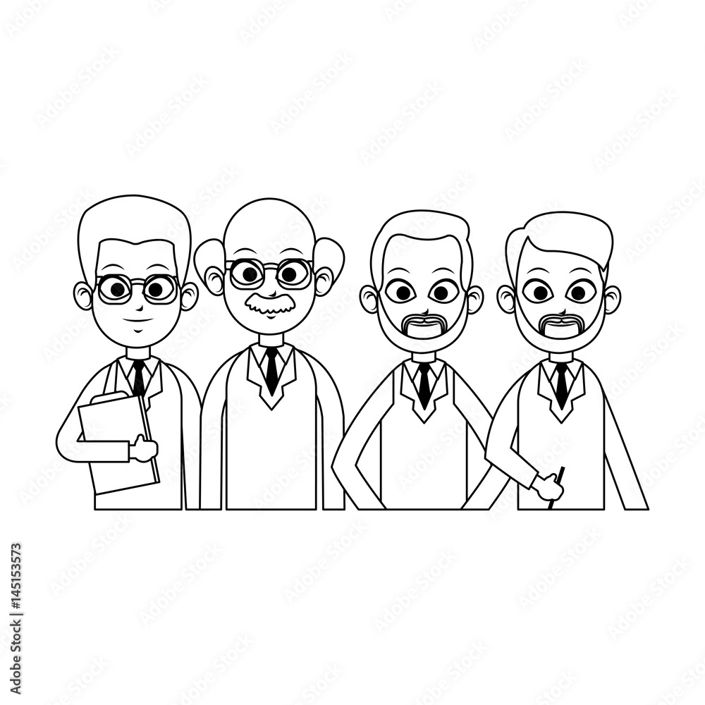 group of male doctors icon image vector illustration design group of male doctors icon image vector illustration design