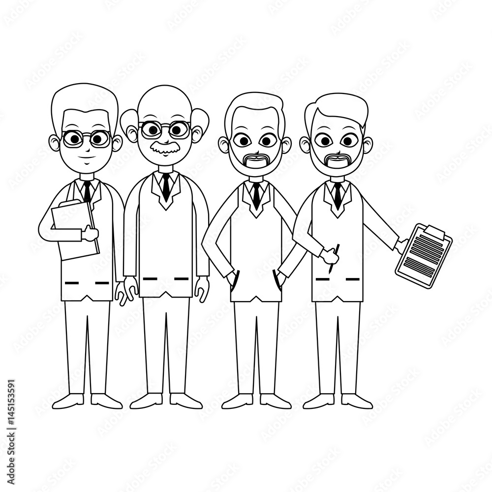 group of male doctors icon image vector illustration design group of male doctors icon image vector illustration design