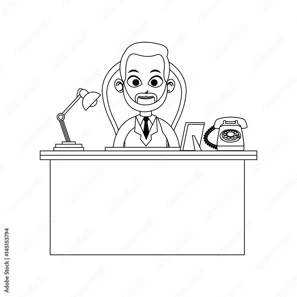 male bearded doctor and desk icon image vector illustration design male bearded doctor and desk icon image vector illustration design