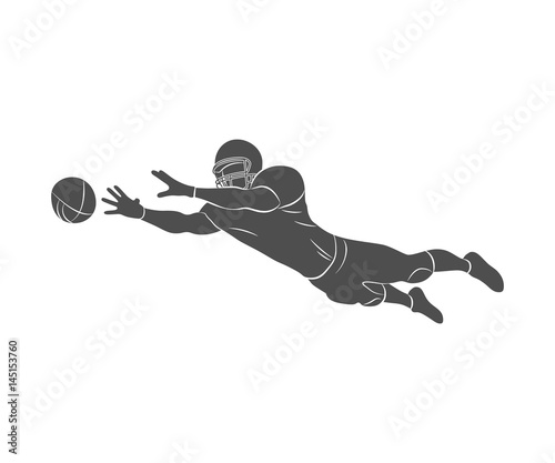 Abstract american football player