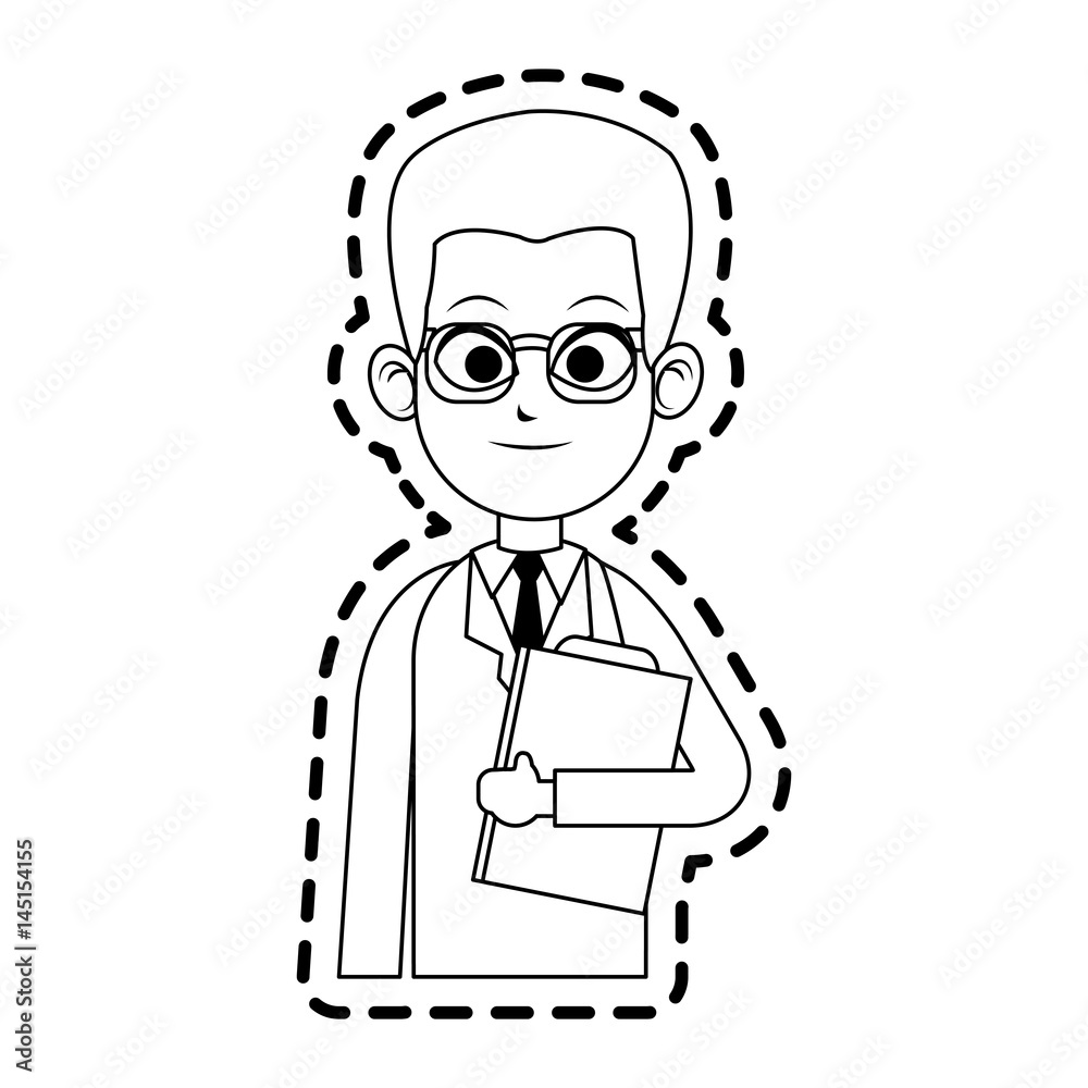 young male doctor icon image vector illustration design 