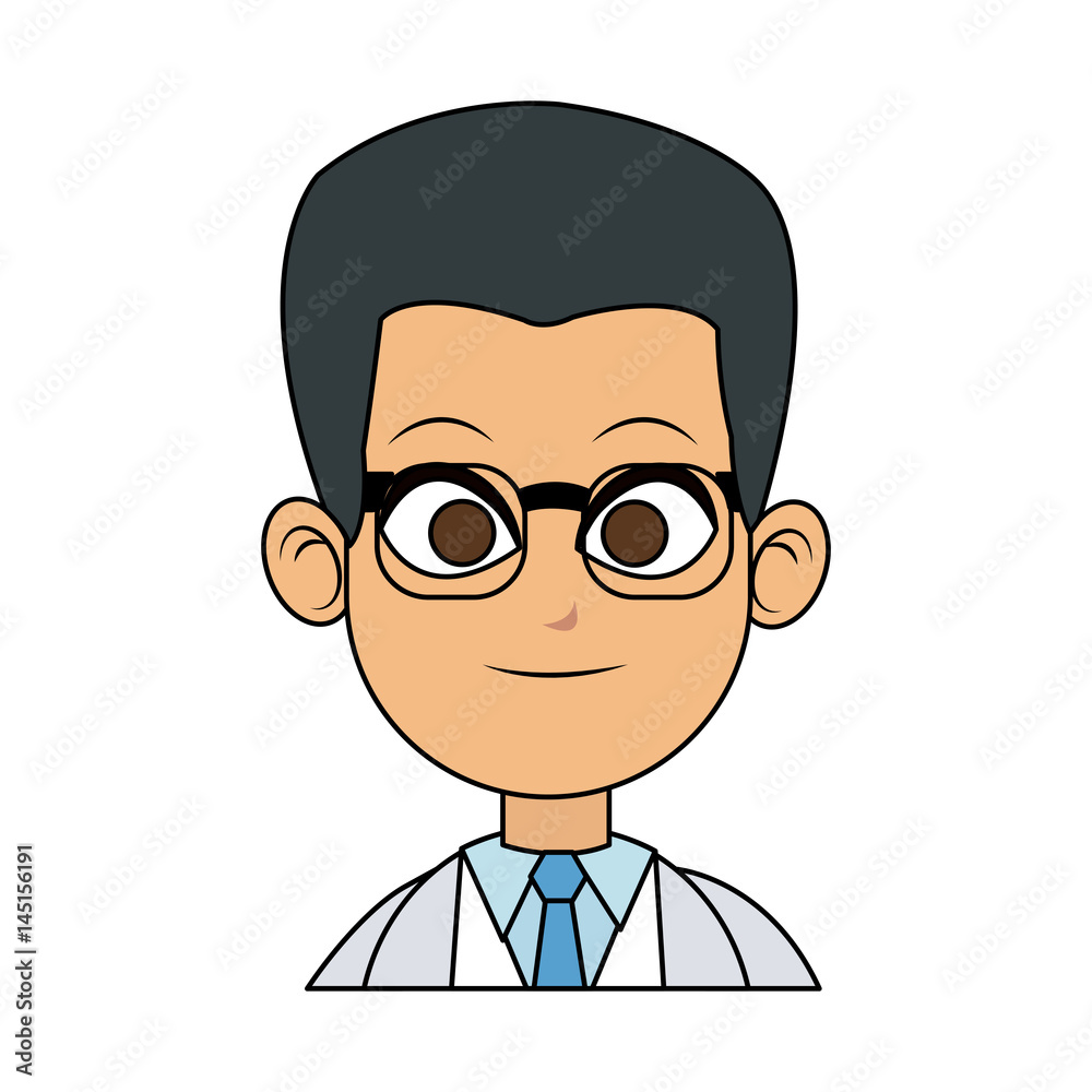 young male doctor icon image vector illustration design 