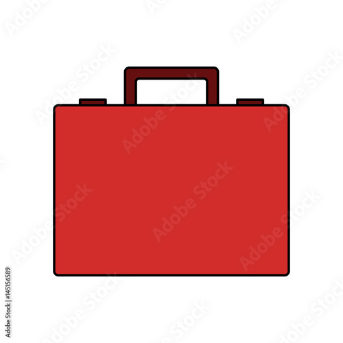 red suitcase icon image vector illustration design 