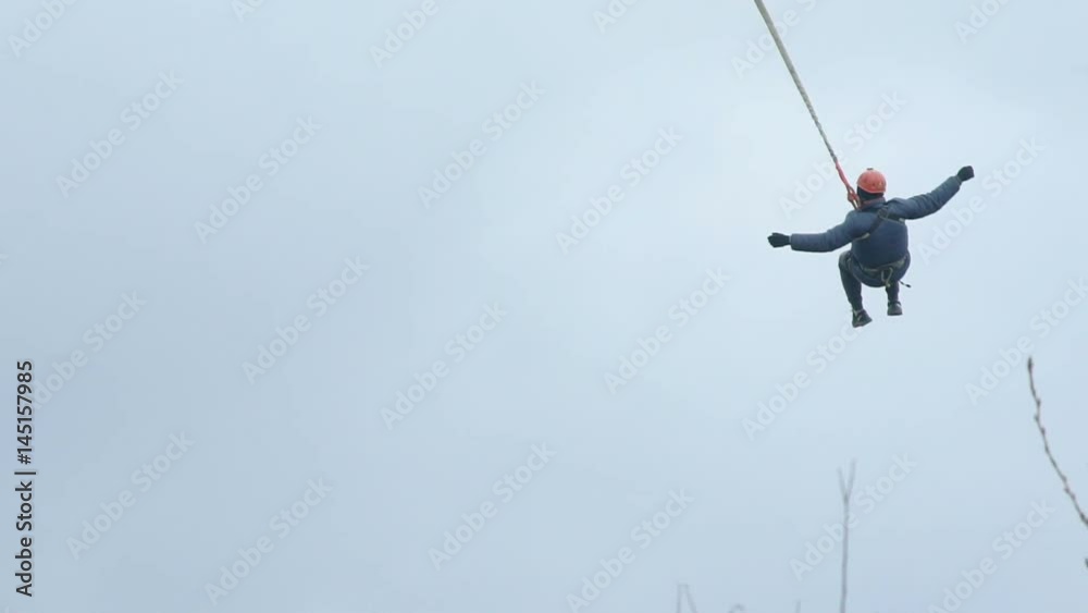 Bungee Jumper High Up In The Sky Bungee Jumper High Up In The Sky