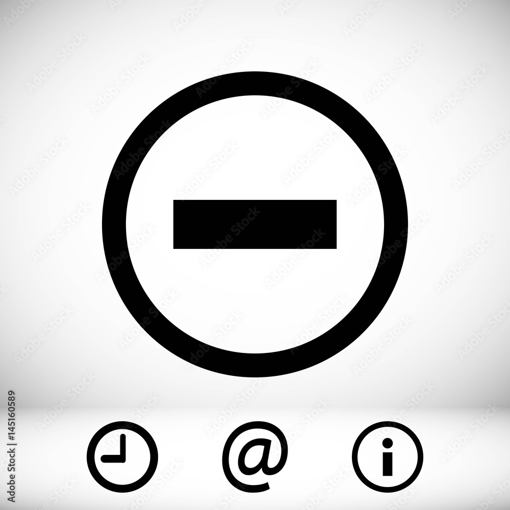 minus icon stock vector illustration flat design minus icon stock vector illustration flat design