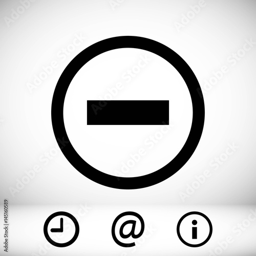 minus icon stock vector illustration flat design