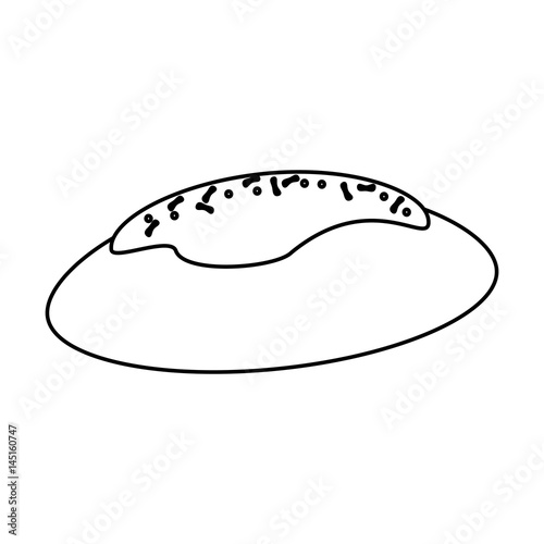 bread icon over white background. vector illustration