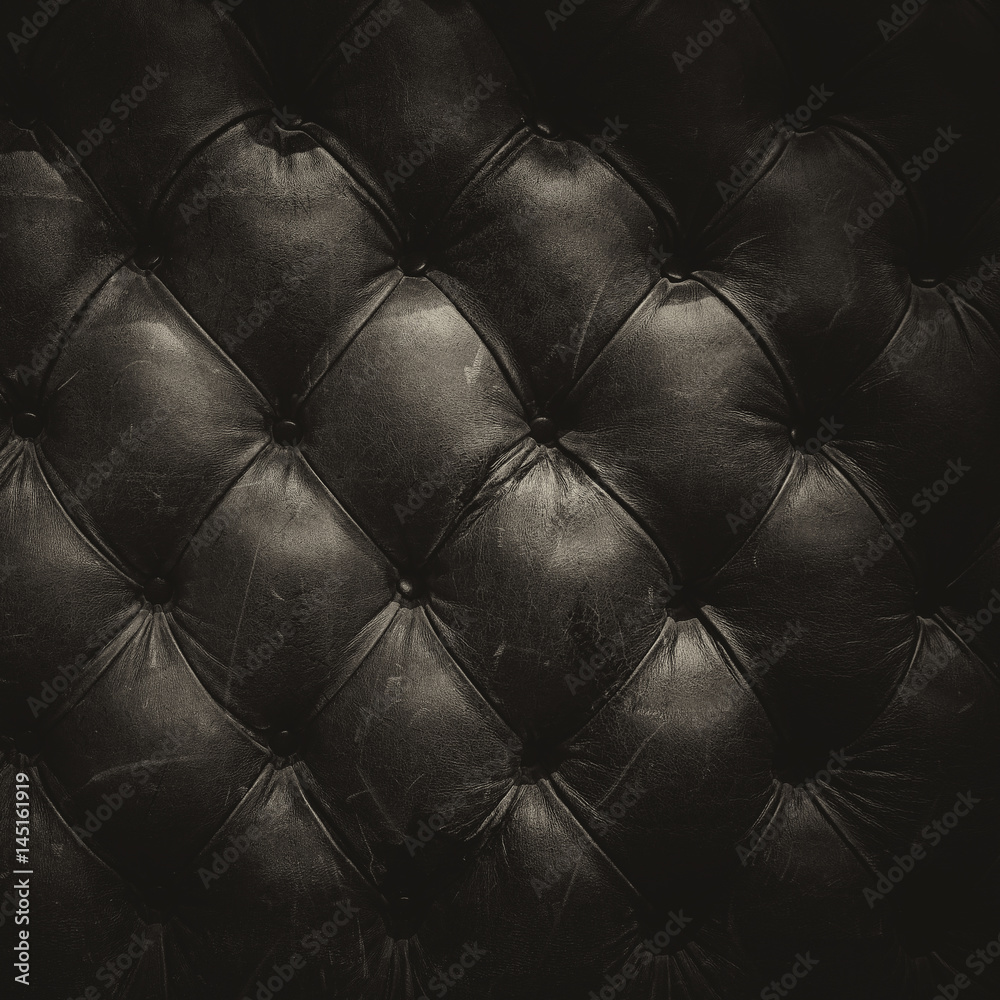 Naklejka premium dunkles Leder. Chesterfield.